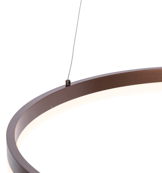 Závesné svietidlo tmavá bronz 60 cm vrátane LED 3-stupňové stmievateľné - Anello