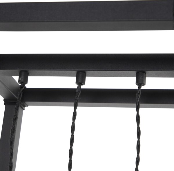 Inteligentná stojaca lampa čierna 3-svetlá vrátane Wifi G95 - Big Cage