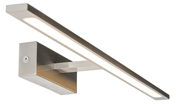 Oceľová nástenná lampa 62 cm vrátane LED IP44 - Jerre