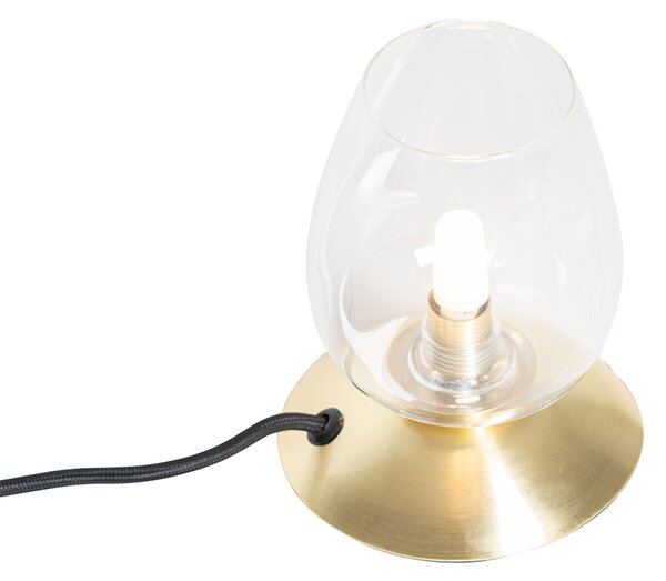 Klasická stolná lampa zlatá so sklom - Elien