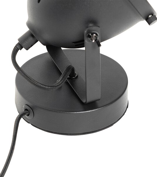 Priemyselná stolná lampa čierna 18 cm - Emado