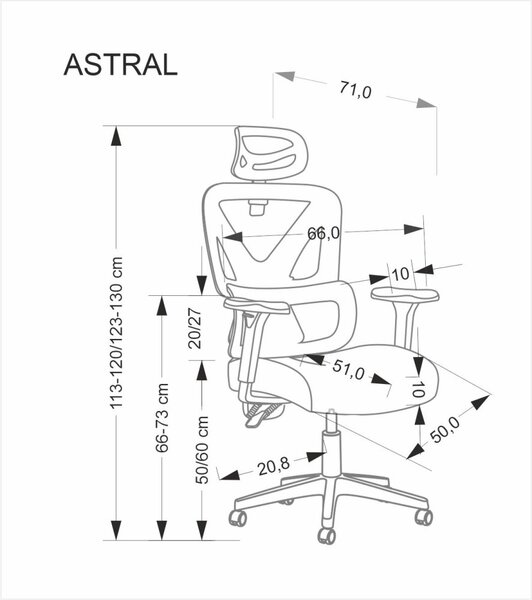 Halmar Kancelárska stolička ASTRAL čierna