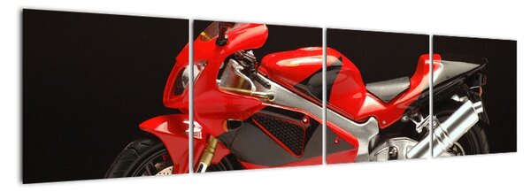 Obraz červené motorky (Obraz 160x40cm)