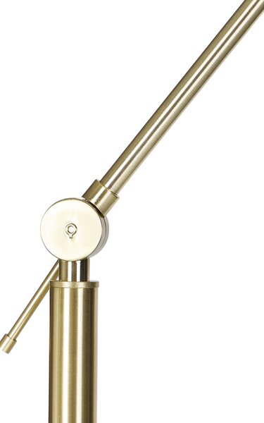 Moderná stojaca lampa zlatá s tienidlom bielym 50 cm nastaviteľná - Editor