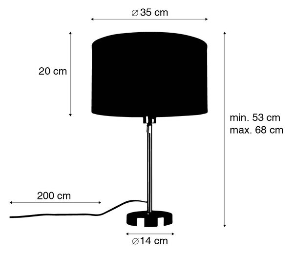 Stolná lampa zlatá nastaviteľná s tienidlom svetlohnedá 35 cm - Parte