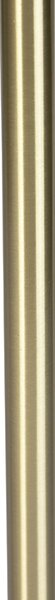 Stojaca lampa mosadz s bielym tienidlom 50 cm - Simplo