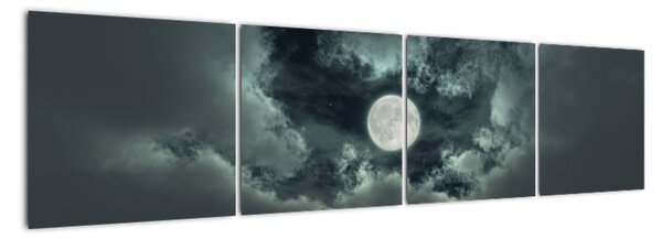Obraz mesiace a mrakov (Obraz 160x40cm)