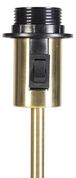 Stojaca lampa nastaviteľná zlatá so svetlosivým tienidlom 50 cm - Parte