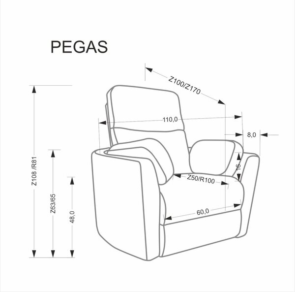 Halmar Relaxačné kreslo PEGAS horčicové