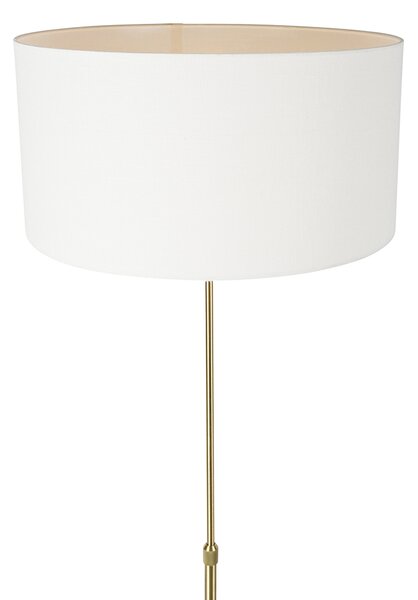 Stojaca lampa nastaviteľná zlatá s tienidlom bielym 50 cm - Parte