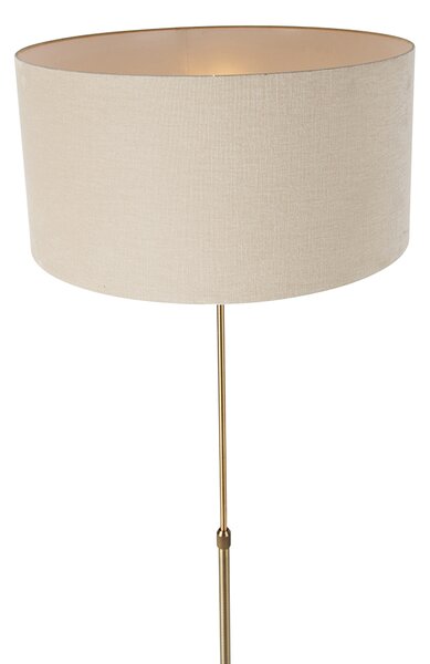 Stojaca lampa nastaviteľná bronzová so svetlohnedým tienidlom 50 cm - Parte