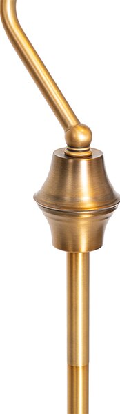 Klasická stojaca lampa na notára bronzová so zeleným sklom - Banker