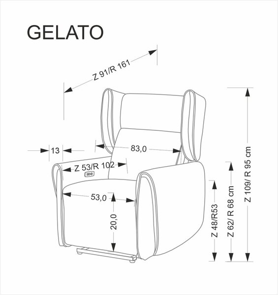 Halmar Relaxačné kreslo GELATO béžové