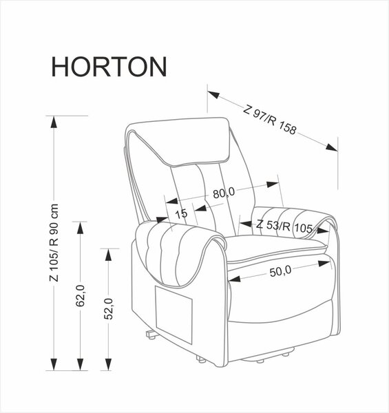 Halmar Relaxačné kreslo HORTON béžové