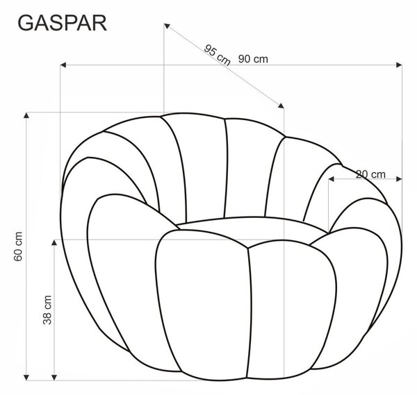 Halmar Čalúnené kreslo GASPAR 2 béžové