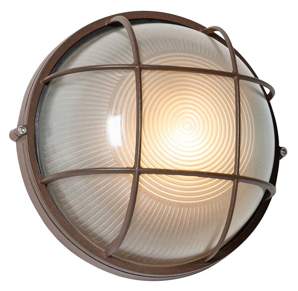 Priemyselná vonkajšia nástenná lampa hrdzavohnedá IP44 - Hanneke