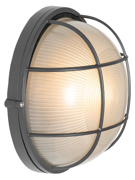 Priemyselná vonkajšia nástenná lampa tmavosivá IP44 - Hanneke