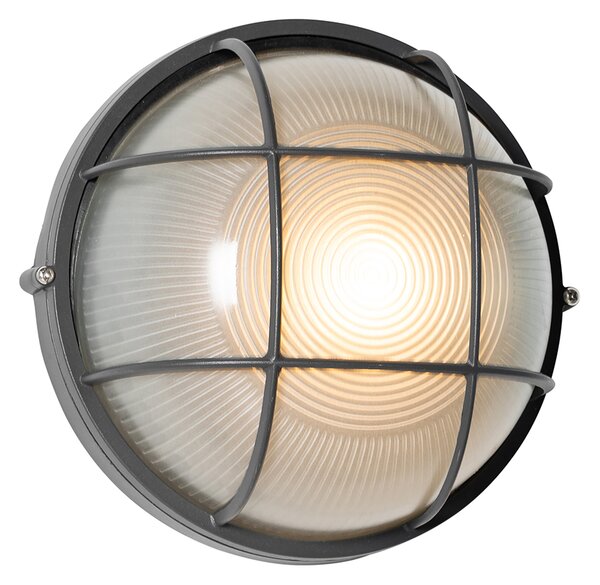Priemyselná vonkajšia nástenná lampa tmavosivá IP44 - Hanneke