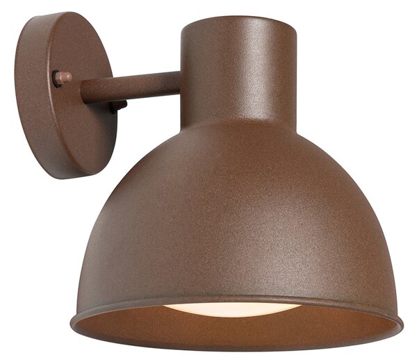 Priemyselná vonkajšia nástenná lampa hrdzavohnedá okrúhla IP44 - Natas