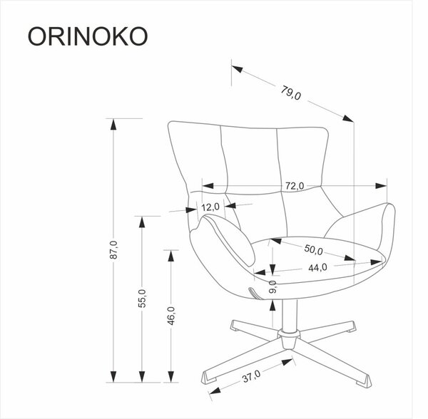 Halmar Čalúnené kreslo ORINOKO béžové
