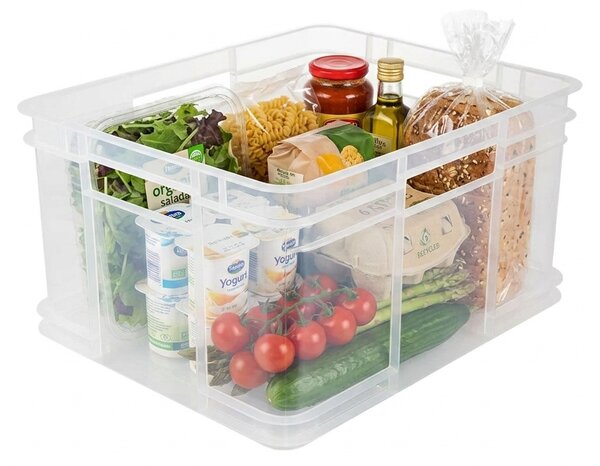 Keeeper Úložný box pre domácnosť aj dielňu, BRUNO XXL, 54L, 52 x 43 x 28 cm, transparentný