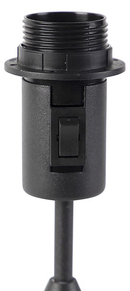 Stolná lampa čierna nastaviteľná s tienidlom svetlohnedá 35 cm - Parte