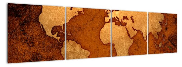 Obraz - mapa sveta (Obraz 160x40cm)