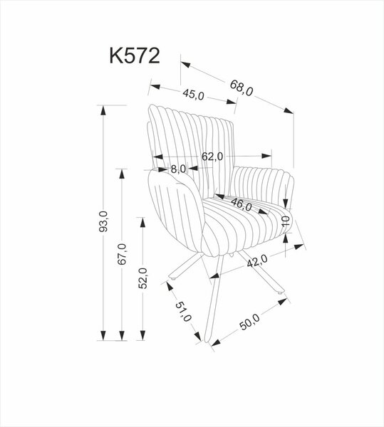 Halmar Jedálenské kreslo K572 sivé