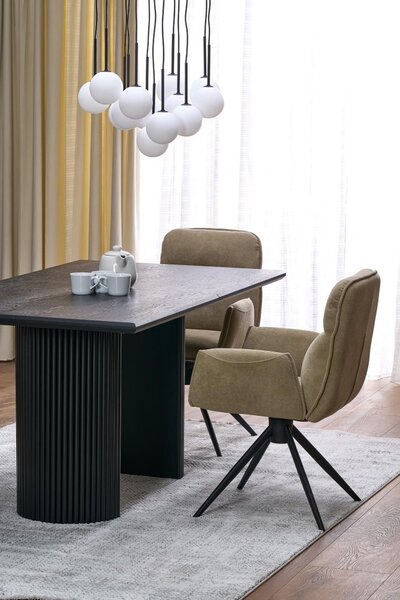 Halmar Rozkladací jedálenský stôl BOLERO 160(250)x90 dub prírodný/čierna