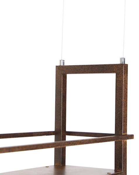 Inteligentné závesné svietidlo hrdzavohnedé s poličkou vrátane 4 Wifi A60 - Cage Rack