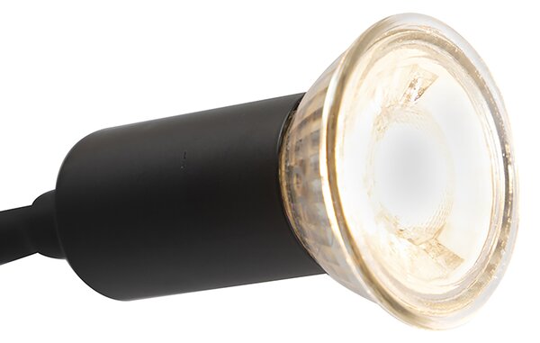 Inteligentná nástenná lampa čierna s USB vrátane Wifi A60 a GU10 - Zeno