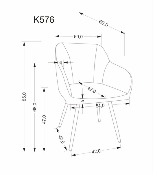 Halmar Jedálenská stolička / kreslo K576 olivová