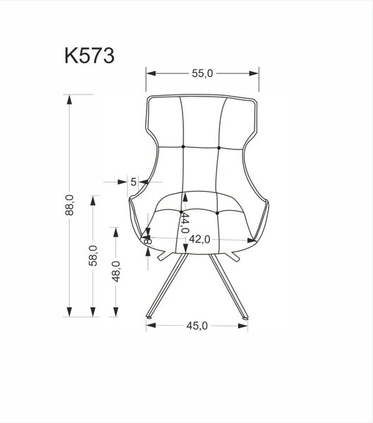 Halmar Jedálenská stolička / kreslo K573 sivá