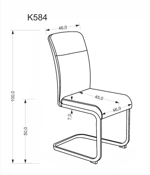 Halmar Jedálenská stolička K584 béžová/sivá