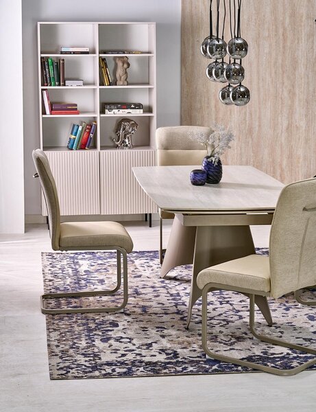 Halmar Rozkladací jedálenský stôl SALIX 180(260)x90 traventin/kašmír