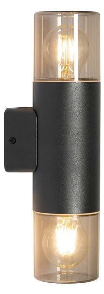 Moderná vonkajšia nástenná lampa čierna 2-svetlo IP44 - Odense