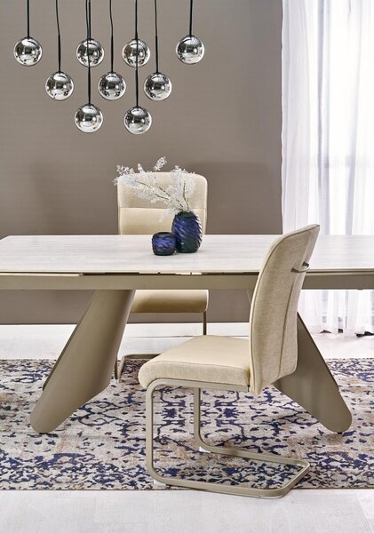 Halmar Rozkladací jedálenský stôl SALIX 180(260)x90 traventin/kašmír