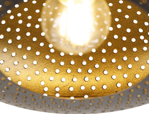 Inteligentné stropné svietidlo čierne so zlatom 25 cm vrátane Wifi P45 - Radiance
