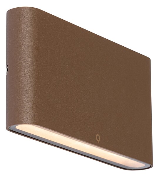 Moderná vonkajšia nástenná lampa hrdzavohnedá 17,5 cm vrátane LED IP65 - Batt