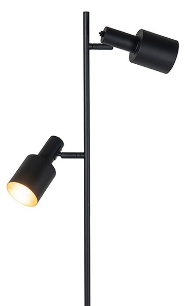 Inteligentná stojaca lampa čierna vrátane 2 WiFi A60 - Stijn
