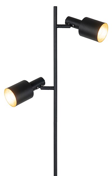 Inteligentná stojaca lampa čierna vrátane 2 WiFi A60 - Stijn