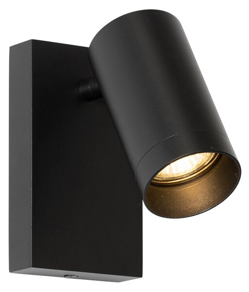 Moderná nástenná lampa čierna nastaviteľná s vypínačom - Jeana Luxe