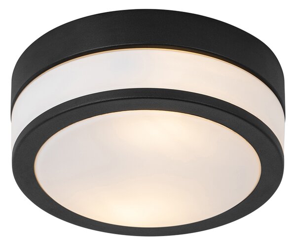 Moderné vonkajšie stropné svietidlo čierne 23 cm IP44 - Flavi