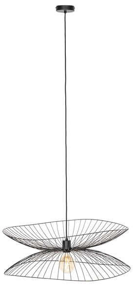 Dizajnové závesné svietidlo čierne 66 cm - Pua
