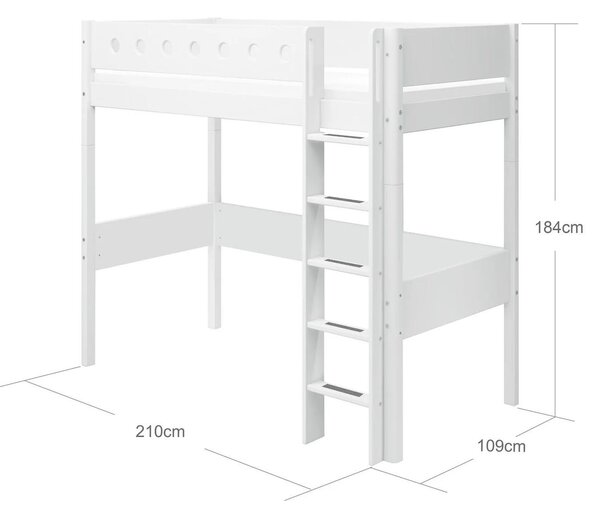 VYVÝŠENÁ POSTEĽ 90/200 cm, biela Flexa - Späť do školy