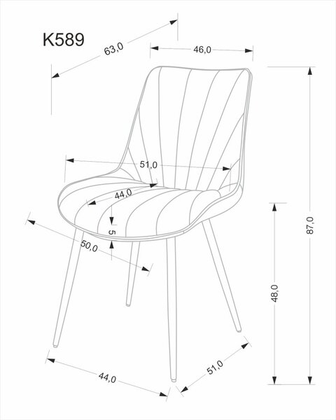 Halmar Jedálenská stolička K589 béžová