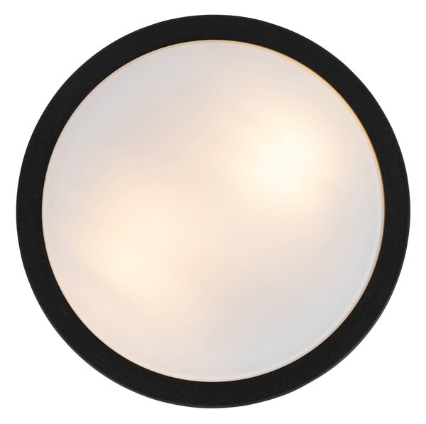 Moderné vonkajšie stropné svietidlo čierne 28 cm IP44 - Flavi