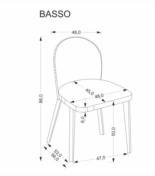 Halmar Jedálenská stolička BASSO orech svetlý/béžová