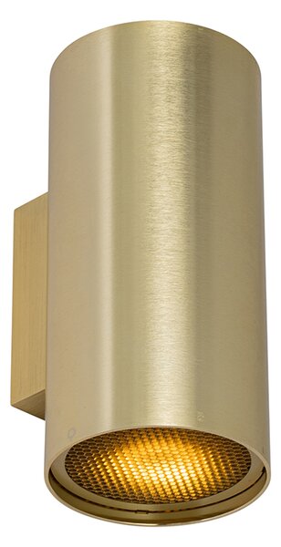 Dizajnová nástenná lampa zlatá okrúhla 2-svetlo - Sab Honey
