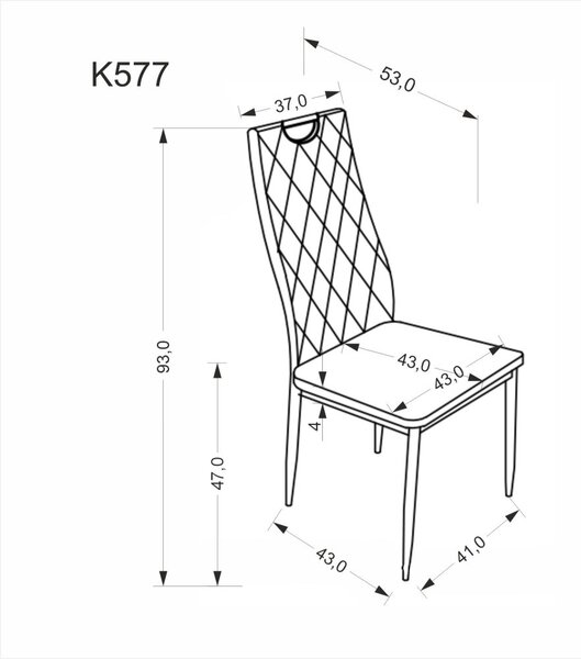 Halmar Jedálenská stolička K577 čierna